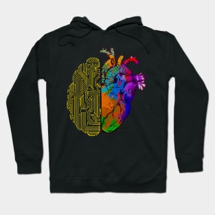 Half head half heart creative and logic Hoodie